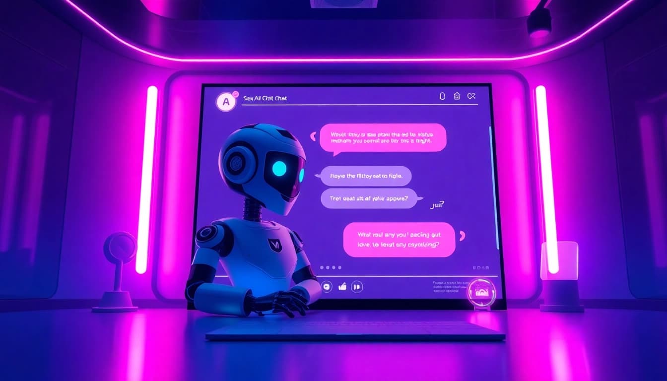 Engaging interface of a sex AI chat chatbot in a modern digital environment.