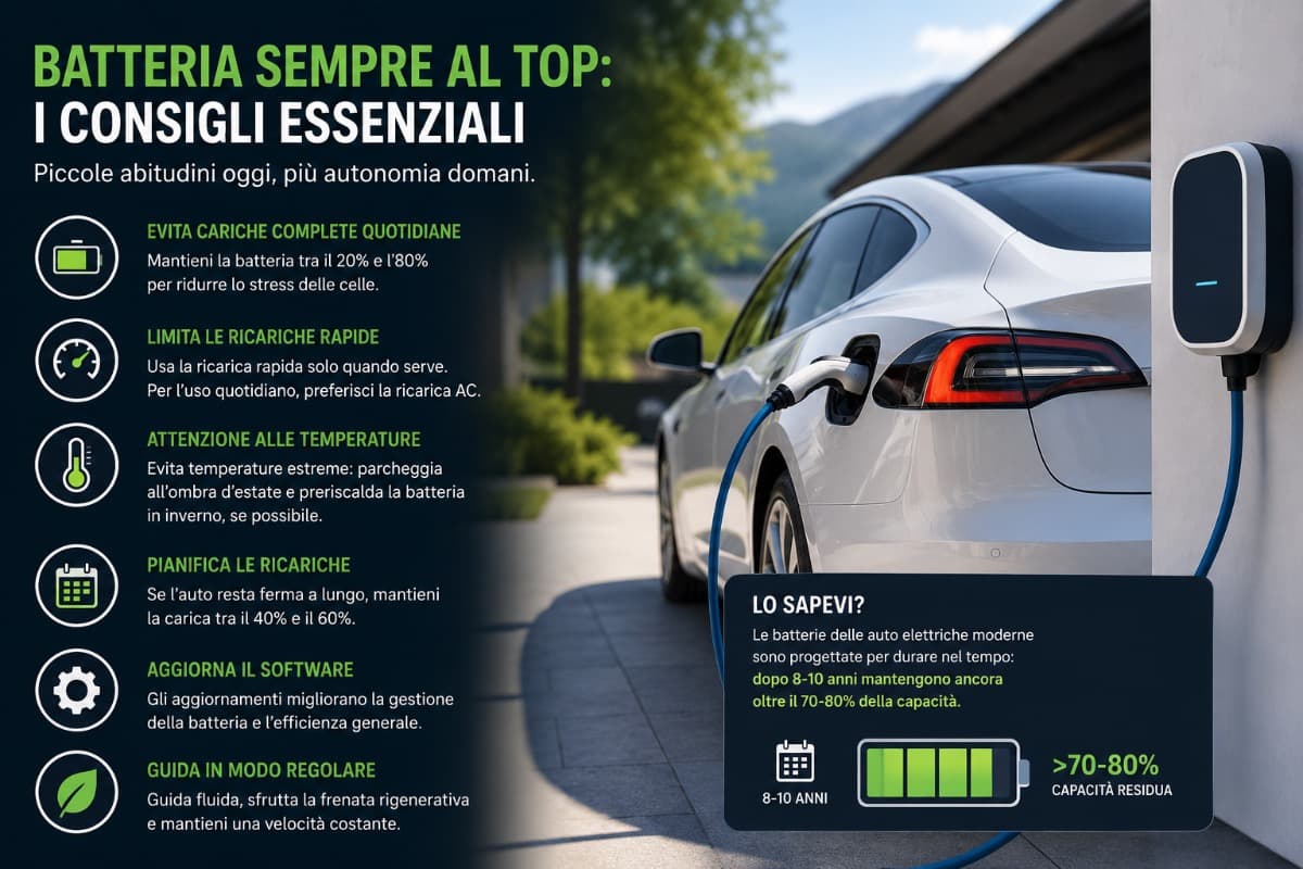 Come prolungare la vita della batteria di un'auto elettrica: guida pratica per ogni automobilista