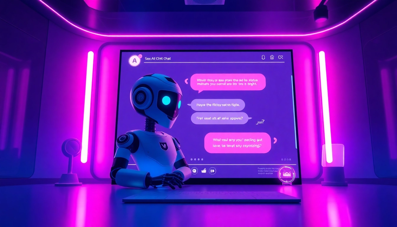 Engaging interface of a sex AI chat chatbot in a modern digital environment.