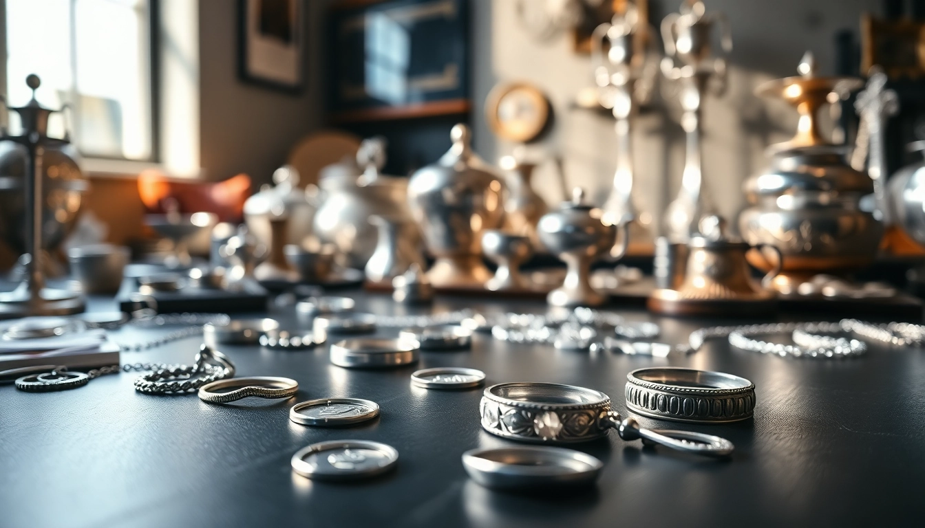 Valutazione accurata di compro argento attraverso gioielli e monete d'argento.
