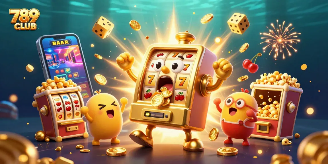 Experience winning moments with 789CLUB as the golden slot machine hits the jackpot!