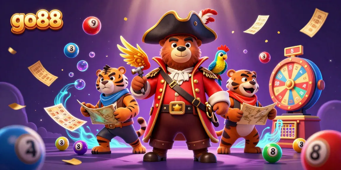 Engage with go88’s live casino atmosphere, enhanced by vibrant lottery elements and wealthy pirate characters.