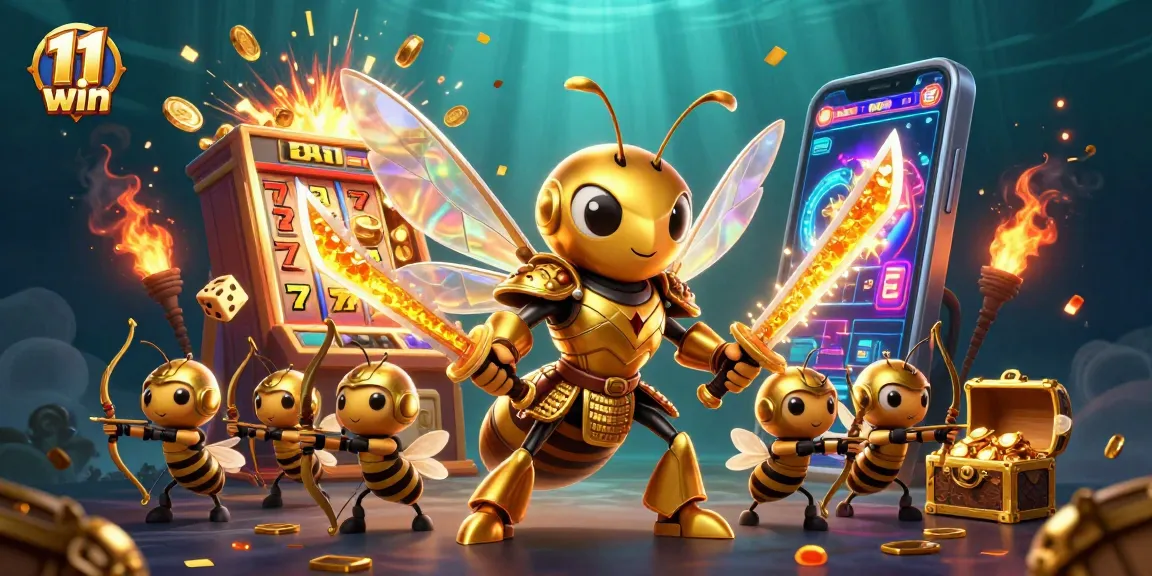 Experience the thrill of winning with 11 win, featuring dynamic casino elements and vibrant characters.